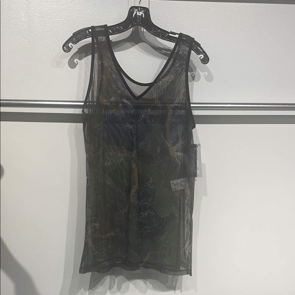 Sympli Mesh Go To Reversible Tank - Abstract Floral